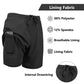 3-Pack Men's 2 in 1 Stretch Active Quick Dry Gym Running Shorts With Liner