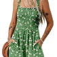 🏝️LAST DAY SALE 50% OFF💃Women's Summer Square Neck Sleeveless Loose Casual Short Smocked Romper