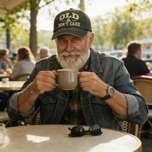 😎 "OLD & DON’T CARE" Vintage Baseball Cap – Distressed Cotton Twill Statement Hat🧢