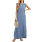 🥳SUMMER HOT SALE 50% OFF! 💞🌿Women Loose Split Wrinkle-Free Long Dress