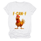 🔥LAST DAY SALE 60% OFF!!💥Only £9.99!!🐓F-Caw-F😍Humorous Chicken Pattern T-Shirt🖤