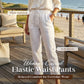 🌸New arrival 40% OFF!🏖️🌸Women's  Elastic Waist Cotton Linen Casual Pants