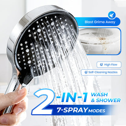 🚿✨ High-Pressure Rainfall Shower Head - 360° Adjustable Angle, Easy-Clean Nozzles & Universal Fit for Refreshing Showers 💦📦