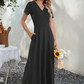 👗 V-Neck Maxi Dress — Elegant, Waist-Defining, Comfortable, and Casual Summer Long Dress