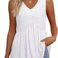 2026 Women's Flowy Peplum Tank Top – V Neck Sleeveless Stretchy Summer Top