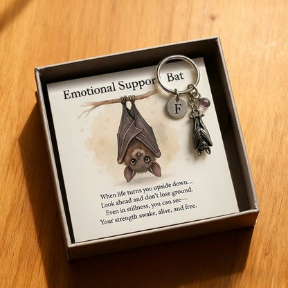 🎅Christmas Hot Sale 60% Off🎁🦇Emotional Support Bat Inspirational Keychain