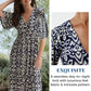 ⏳LAST DAY SALE ONLY￡13.99!!🌿💃Bohemian Casual Print V-Neck Waist Wrap Long Dress