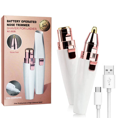 🔥Last Day 60% OFF🔥2-in-1 Women's Eyebrow and Facial Hair Removal Device
