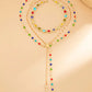 🌈 Women’s Boho Crystal Necklace Set – Colorful & Chic Style ✨