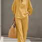 🔥 49% OFF🔥Women's Batwing Sleeve Linen Cotton Two-Piece Set – Casual Shirt & Wide Leg Pants Outfit