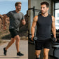 3-Pack Men's 2 in 1 Stretch Active Quick Dry Gym Running Shorts With Liner