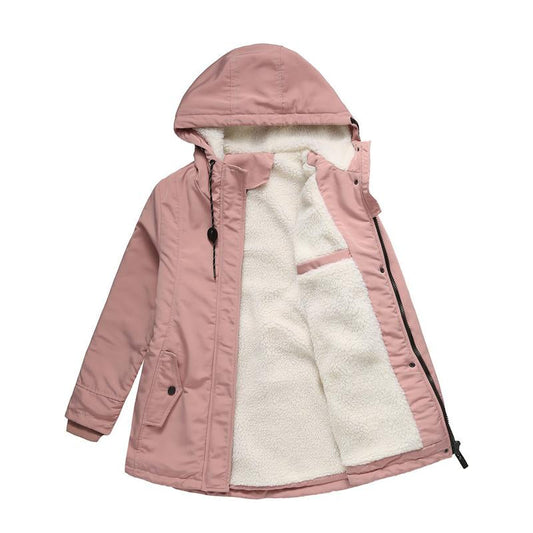 🎉LAST DAY SALE -70% OFF👗❄️Thick Winter Coat with Hood and Quilted Lining for Winter Warmth