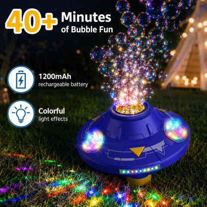 🛸 UFO Bubble Machine – Rolling LED Bubble Blower For Kids, Dogs & Outdoor Night Play✨❤️‍🔥BUY 2 GET FREE SHIPPING.