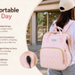 🛏️4-in-1 Diaper Bag Backpack | Portable Baby Changing Travel Bed with Mosquito Net🍼