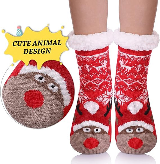 ⏳LAST DAY SALE 70% OFF!🎅🏼🎄Cute Animal Ultra-thick Slipper Home Socks