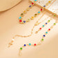 🌈 Women’s Boho Crystal Necklace Set – Colorful & Chic Style ✨