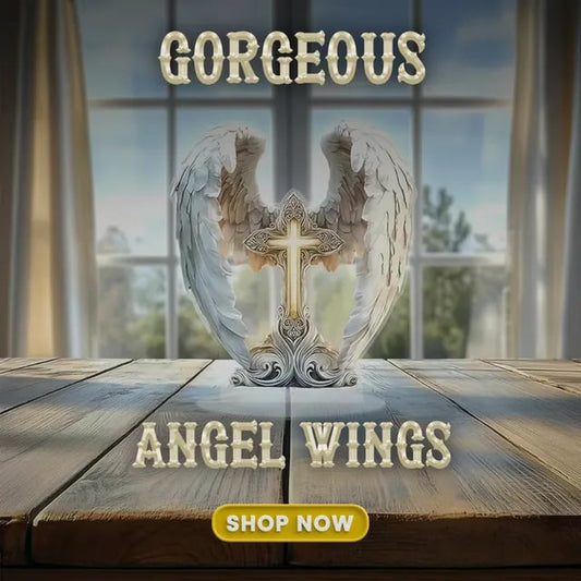 💖Fall Hot Sale 49% OFF⭐Gorgeous Angel Wings Cross Decoration