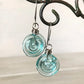 🌊LAST DAY 60% OFF - Recycled Glass Spiral Earrings: Upcycled Mason Jar Dangles