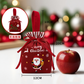 🍎Christmas Velvet Gift Bags, Drawstring Pouches with Handle, Xmas Santa Treat Sacks for Christmas Eve Apple, Candy & Small Gifts