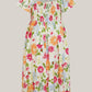 ⏰Summer Hot Sale 50% OFF💃Floral Smocked Square Neck Midi Dress with Pockets