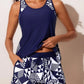 ☀️2026 HOT SALE 49% OFF👙🌸Blouson Tankini Swimsuits for Women Tummy Control Two Piece Bathing Suits with Sporty Pockets Swim Shorts