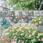 🦋4Pcs Butterfly Metal Wall Decor, Outdoor Hanging Wall Art Sculptures Decoration