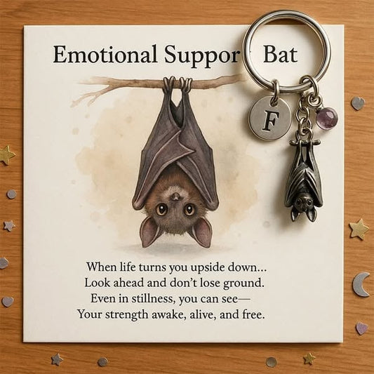 🎅Christmas Hot Sale 60% Off🎁🦇Emotional Support Bat Inspirational Keychain