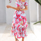 🌸 Ditsy Floral Square Neck Mini Dress | Stretch Smocked Bodice & Puff Sleeves 💐