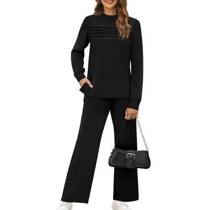 🔥LAST DAY 60% OFF✨🔥 Women's Mock Neck Matching Sets Fall Travel Outfits
