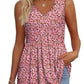 2026 Women's Flowy Peplum Tank Top – V Neck Sleeveless Stretchy Summer Top