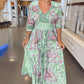 🔥2026 New Arrivals: 60% Off for a Limited Time!⏰Women’s Elegant Floral Drawstring Long Dress