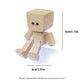 Handmade Charming Little Wooden Figure That Sways with 12PCS Magnetic Expressions