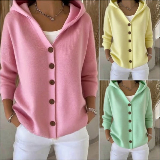 🔥Limited Hot Sale 50% OFF🎁🧥Women Cotton Plain Long Sleeve Comfy Casual Cardigan