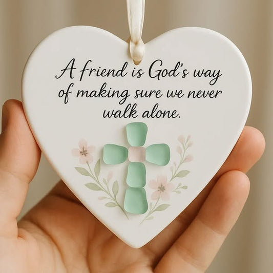 💞LAST DAY SALE 70% OFF!🧣✨️A Friend is God's Way" Religious Ornament
