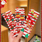 🎁Christmas Hot Sale - 🎄10pcs/Set Cute Christmas Hair Scrunchies, Ideal For Holiday Hairstyles🎀