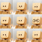 Handmade Charming Little Wooden Figure That Sways with 12PCS Magnetic Expressions