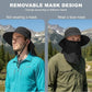 ☀️2026 HOT SALE 49% OFF🧢Wide Brim Sun Protection Hat with Removable Face&Neck Flap Cover for Men Women