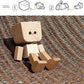 Handmade Charming Little Wooden Figure That Sways with 12PCS Magnetic Expressions