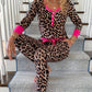 ⏰Hot Sale-Leopard with Pink Trim Jogger Pajama Set