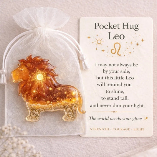 ⏳LAST DAY SALE ONLY ￡6.99!!⚡️🎁🔮Zodiac Glass Pocket Hug