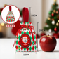 🍎Christmas Velvet Gift Bags, Drawstring Pouches with Handle, Xmas Santa Treat Sacks for Christmas Eve Apple, Candy & Small Gifts