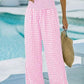 ⏳LAST DAY SALE 50% OFF!🎁Striped Gingham Wide Leg Pants High Waisted With Pockets