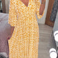 ⏳LAST DAY SALE ONLY￡13.99!!🌿💃Bohemian Casual Print V-Neck Waist Wrap Long Dress
