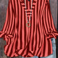 💥LAST DAY SALE 60% OFF⏰Women's Casual Striped V-Neck Tied Sleeve Top Versatile Blouse