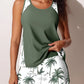 ☀️2026 HOT SALE 49% OFF👙🌸Blouson Tankini Swimsuits for Women Tummy Control Two Piece Bathing Suits with Sporty Pockets Swim Shorts
