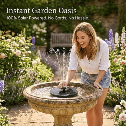 ☀LAST DAY SALE 50% OFF!!🐦️⛲Compact Solar Bird Fountain Pump – Keep Your Garden Alive!