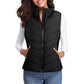 LAST DAY PROMOTION - 50%OFF🔥✨️Cozy Without Bulk: Puffer Vest Women Sleeveless Zip Up Outerwear