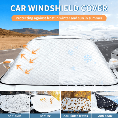 ⏳LAST DAY SALE 49% OFF🚗❄️4-Layer Magnetic Windshield Car Snow Cover