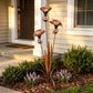 Copper Calla Lily Garden Stake with Bells – Elegant Outdoor Chime Decor 🌿