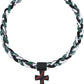 ✝️Triple-Rope Tornado Baseball Necklace – Cross Charm Pendant with "I CAN DO ALL THINGS PHL4:13"⚾